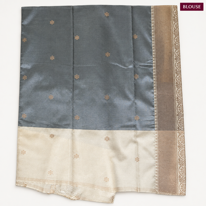 Brown & Beige Silk Saree